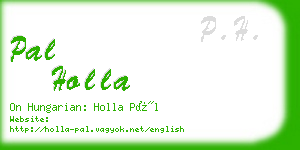 pal holla business card